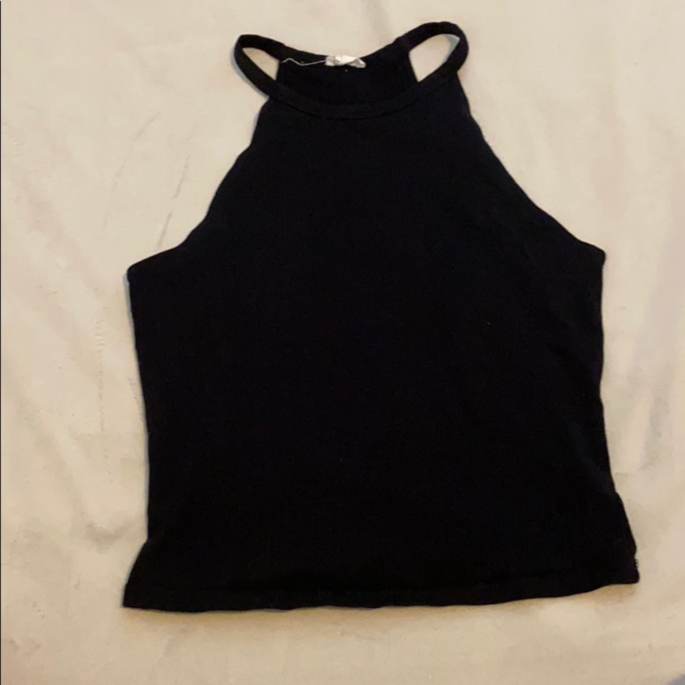 Black halter tank top